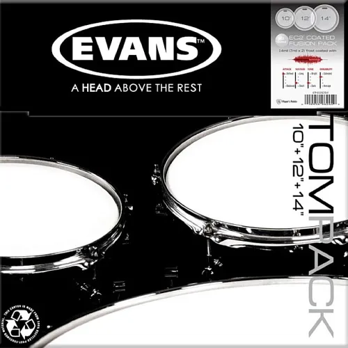 Evans ETP-EC2SCTD-F EC2 Fusion Набор пластиков для том барабанов.