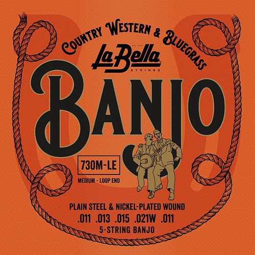 La Bella 730M-LE (11-11) Комплект струн для 5-струнного банджо.